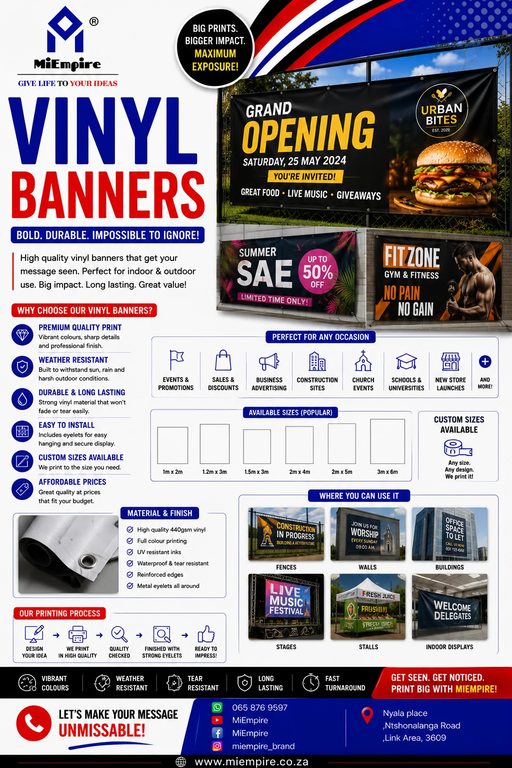 Vinyl banner printing business marketing